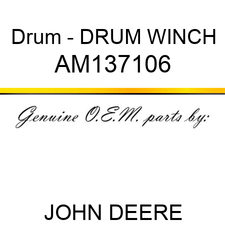 Drum - DRUM, WINCH AM137106