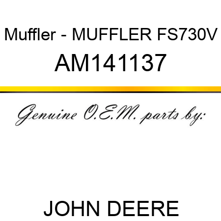 Muffler - MUFFLER, FS730V AM141137