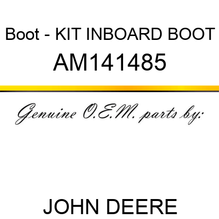 Boot - KIT, INBOARD BOOT AM141485