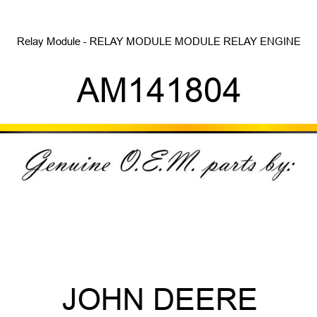 Relay Module - RELAY MODULE, MODULE, RELAY, ENGINE AM141804