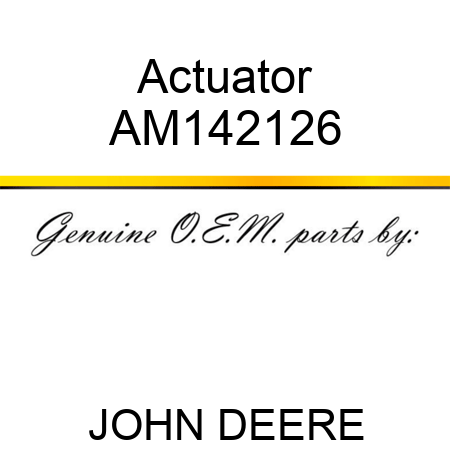 Actuator AM142126