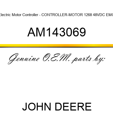 Electric Motor Controller - CONTROLLER-MOTOR 1268 48VDC EMC AM143069