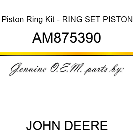 Piston Ring Kit - RING SET, PISTON AM875390