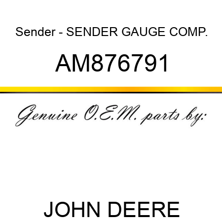 Sender - SENDER, GAUGE COMP. AM876791