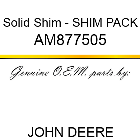 Solid Shim - SHIM PACK AM877505