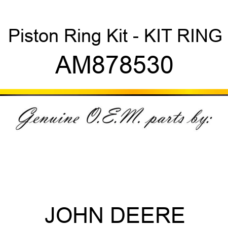 Piston Ring Kit - KIT, RING AM878530