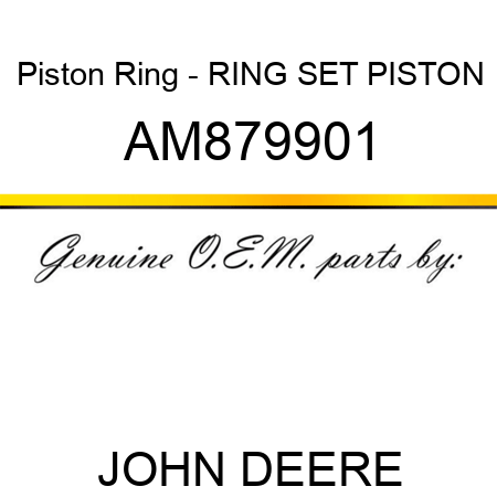 Piston Ring - RING SET, PISTON AM879901