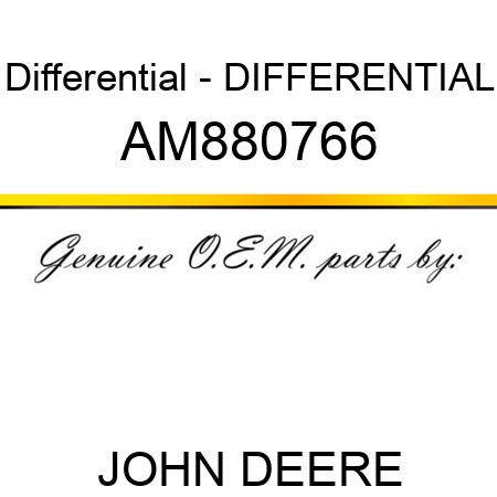 Differential - DIFFERENTIAL AM880766