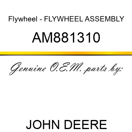 Flywheel - FLYWHEEL ASSEMBLY AM881310