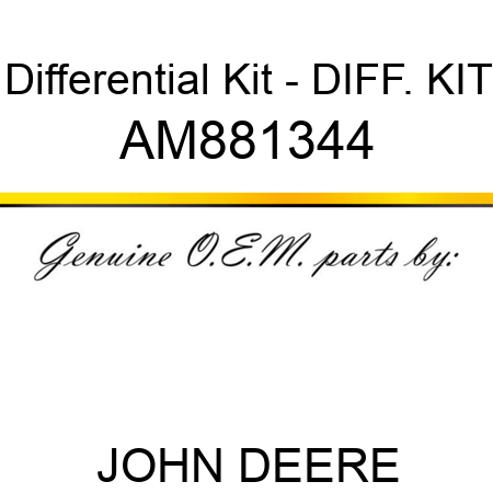 Differential Kit - DIFF. KIT AM881344
