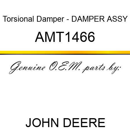 Torsional Damper - DAMPER ASSY AMT1466