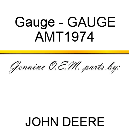 Gauge - GAUGE AMT1974
