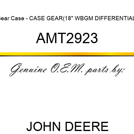Gear Case - CASE, GEAR(18