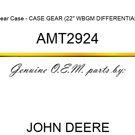 Gear Case - CASE, GEAR (22