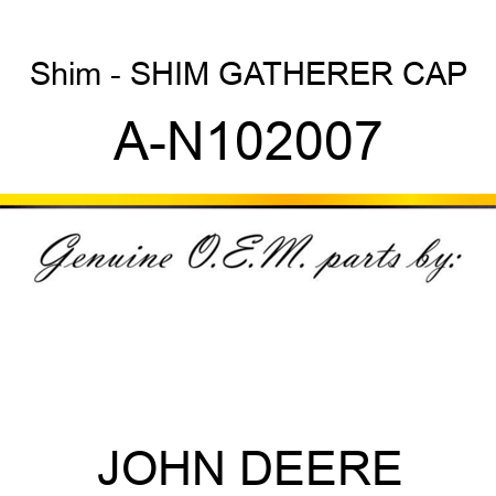 Shim - SHIM, GATHERER CAP A-N102007