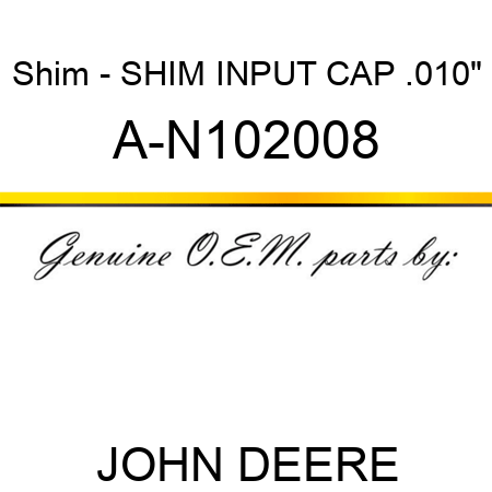 Shim - SHIM, INPUT CAP .010