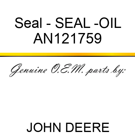 Seal - SEAL -OIL AN121759