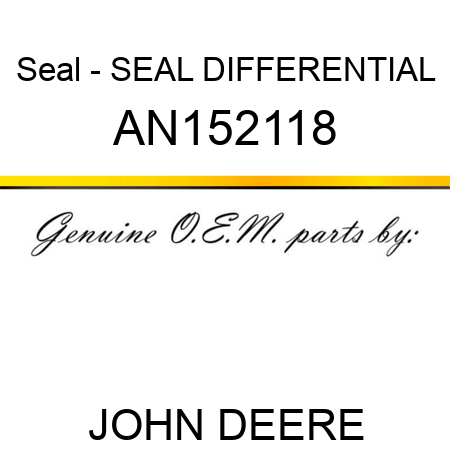 Seal - SEAL DIFFERENTIAL AN152118