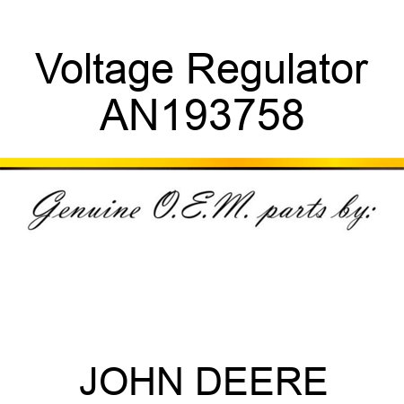 Voltage Regulator AN193758