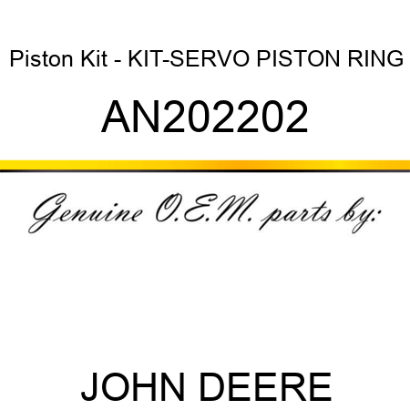 Piston Kit - KIT-SERVO PISTON RING AN202202