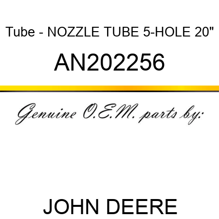 Tube - NOZZLE TUBE 5-HOLE 20