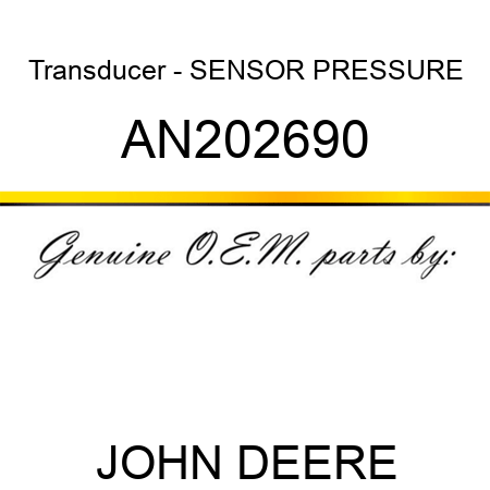 Transducer - SENSOR PRESSURE AN202690