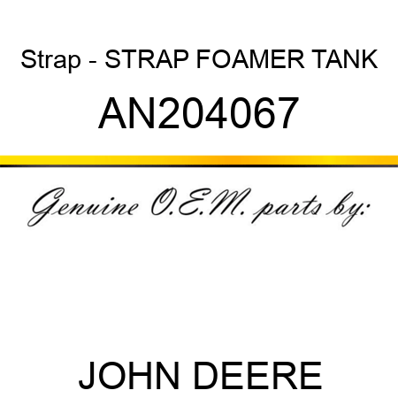 Strap - STRAP, FOAMER TANK AN204067