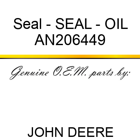 Seal - SEAL - OIL AN206449