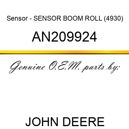 Sensor - SENSOR, BOOM ROLL (4930) AN209924