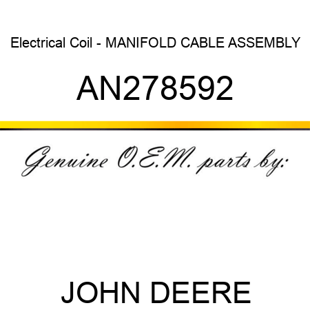Electrical Coil - MANIFOLD CABLE ASSEMBLY AN278592