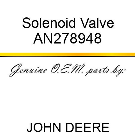 Solenoid Valve AN278948