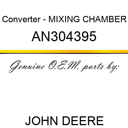 Converter - MIXING CHAMBER AN304395