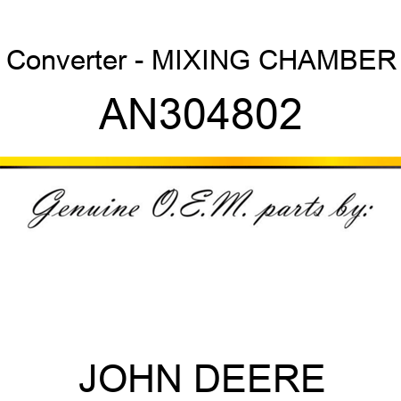 Converter - MIXING CHAMBER AN304802