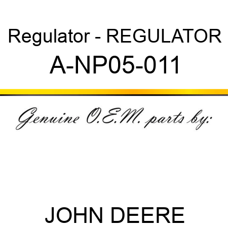 Regulator - REGULATOR A-NP05-011