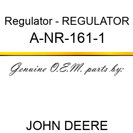 Regulator - REGULATOR A-NR-161-1