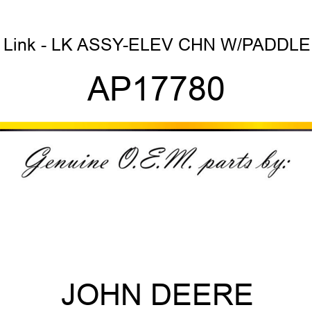Link - LK ASSY-ELEV CHN W/PADDLE AP17780