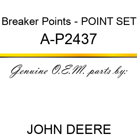 Breaker Points - POINT SET A-P2437