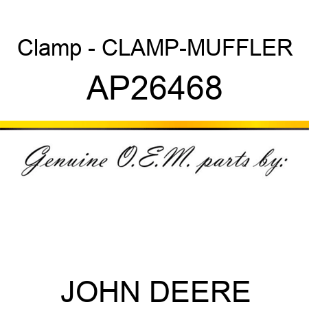 Clamp - CLAMP-MUFFLER AP26468