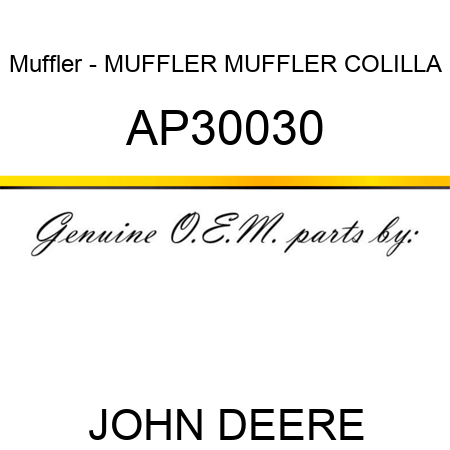 Muffler - MUFFLER, MUFFLER COLILLA AP30030