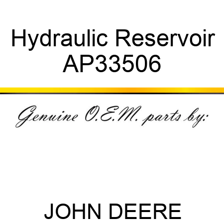 Hydraulic Reservoir AP33506
