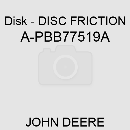 Disk - DISC, FRICTION A-PBB77519A