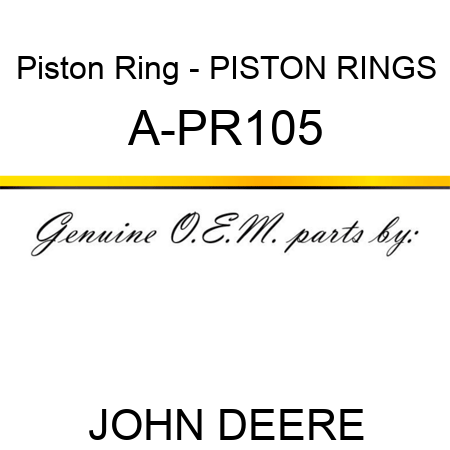 Piston Ring - PISTON RINGS A-PR105