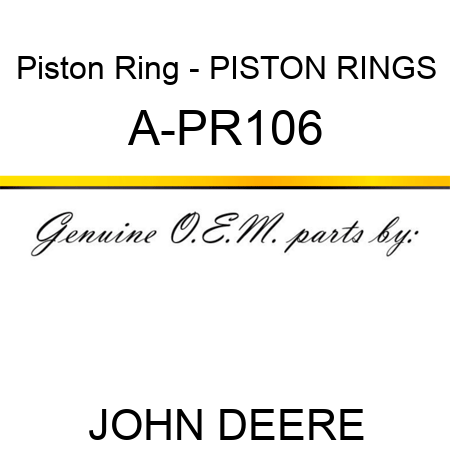 Piston Ring - PISTON RINGS A-PR106