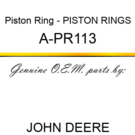 Piston Ring - PISTON RINGS A-PR113