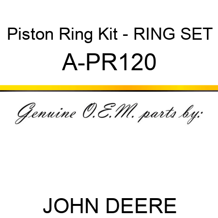 Piston Ring Kit - RING SET A-PR120