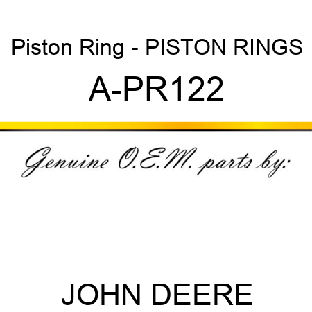 Piston Ring - PISTON RINGS A-PR122