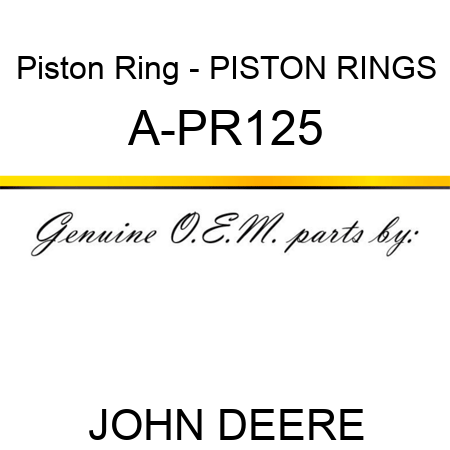 Piston Ring - PISTON RINGS A-PR125