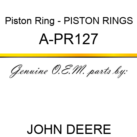 Piston Ring - PISTON RINGS A-PR127