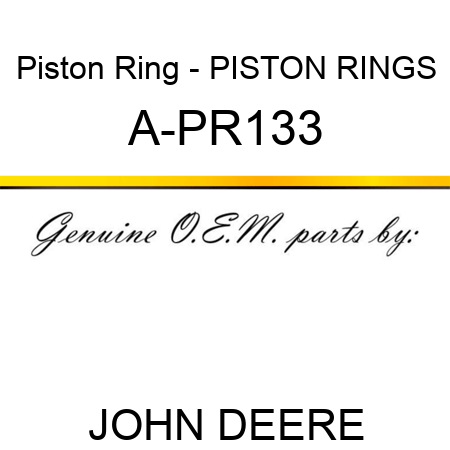 Piston Ring - PISTON RINGS A-PR133