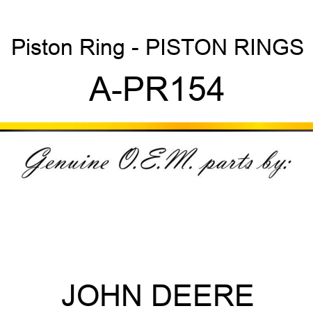 Piston Ring - PISTON RINGS A-PR154